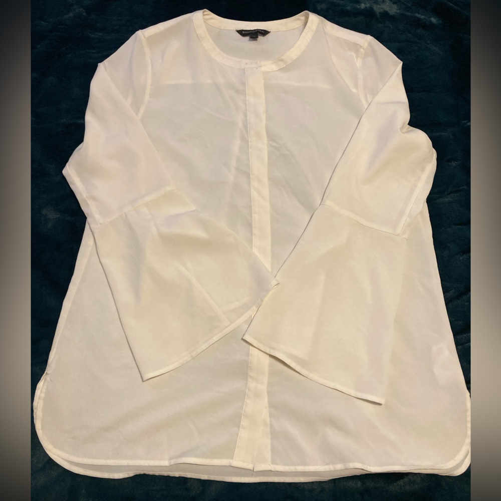 Banana Republic Bell Sleeve Boho Minimalist Sheer Lagenlook Blouse Top